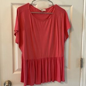 Loft Women’s Flamingo Pink Size Large Top